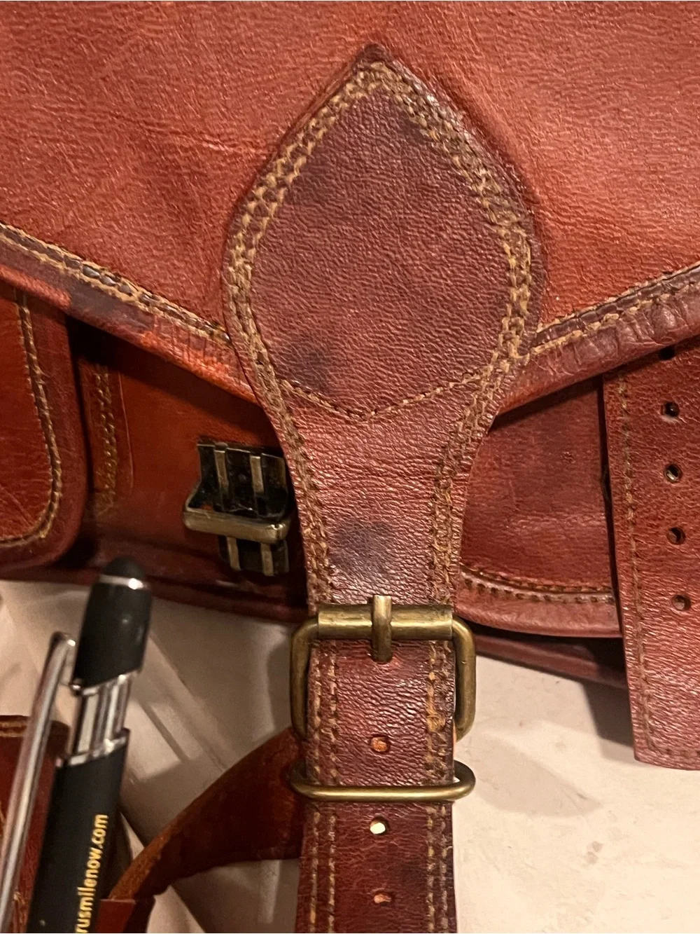 🍓Classic Brown Leather Messenger Bag 